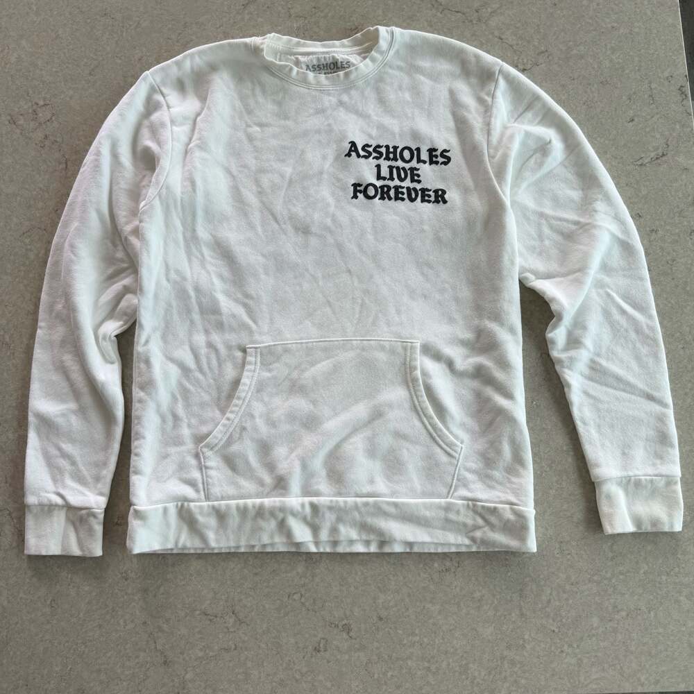 Assholes Live Forever Crewneck Sweatshirt with Pocket